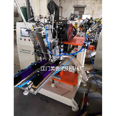 Two-axis, one-drill and one-plant-wood brush drilling and hair-planting machine